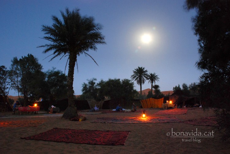 Campament sota la llum de la lluna