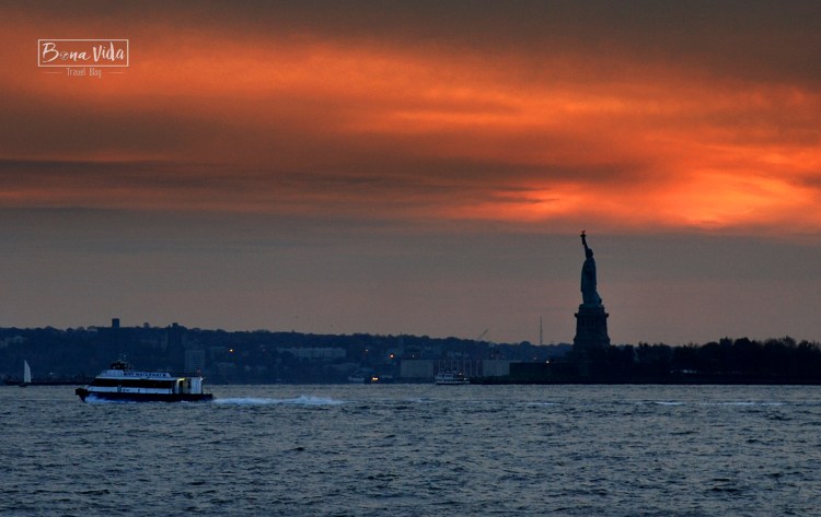 newyork missliberty sunset