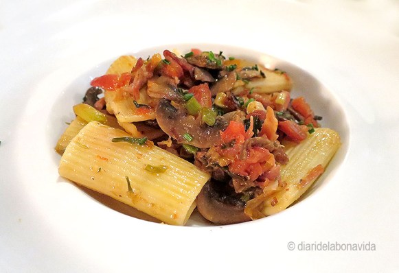 Macarrons amb xampinyons