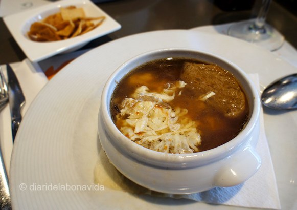 La sopa de ceba de la Pizzeria Angelo: boníssima!!