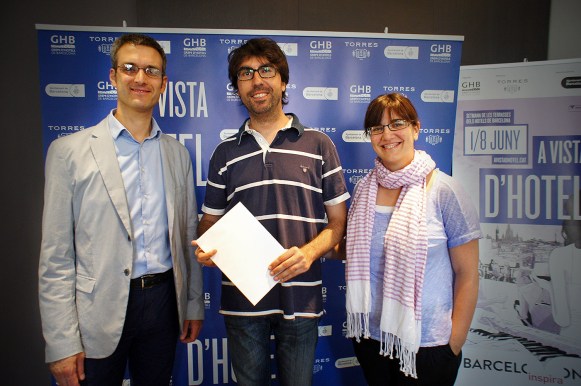 Moment de l'entrega del premi del concurs