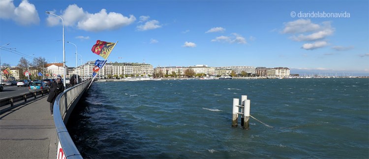 Llac Léman i el pont Mont-Blanc