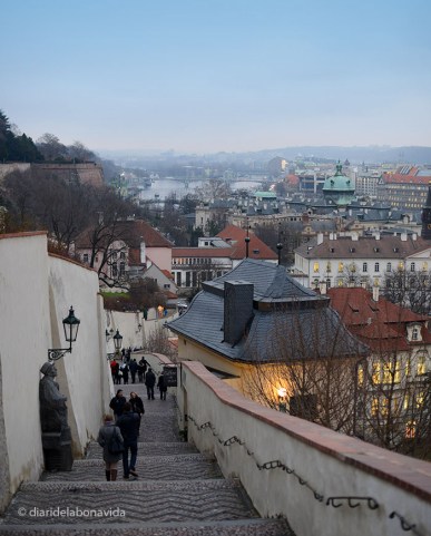 Des del castell tenim unes bones vistes de la ciutat. Staré Zámecké Schody