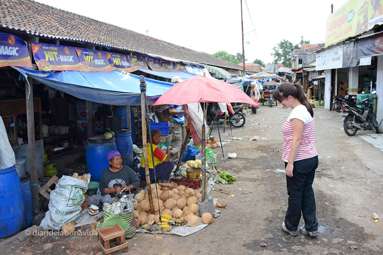 Voltant pel Mercat d'aliments del poble de Prambanan