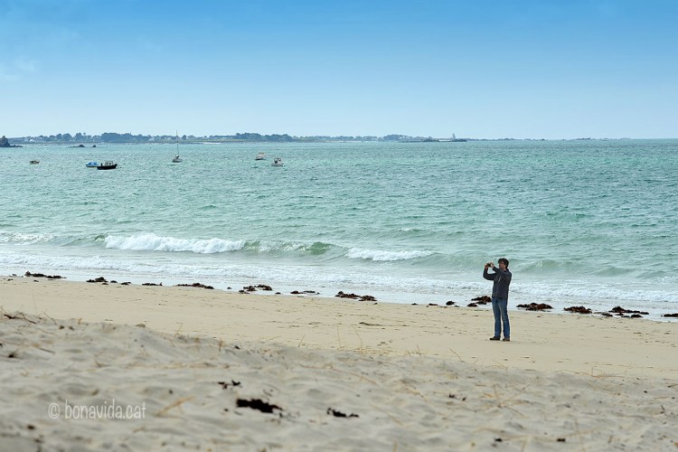 Fent fotos a la platja de Ode-Vraz, a Keremma