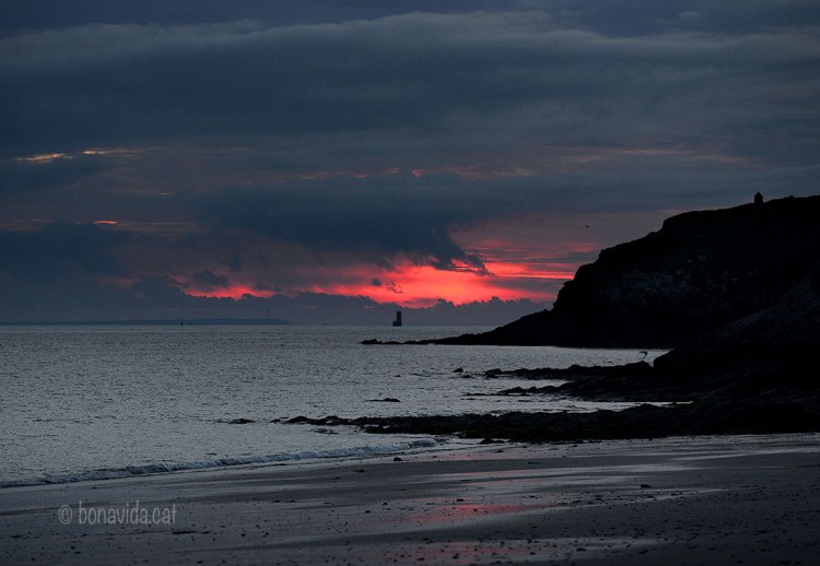 El sol s'amaga a Le Pointe St. Mathieu