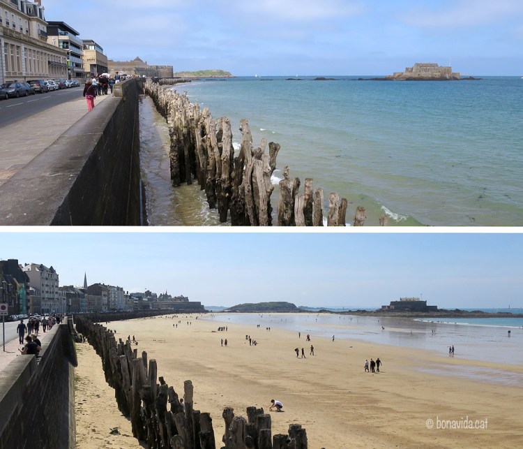 La grande Plage, amb marea alta i baixa