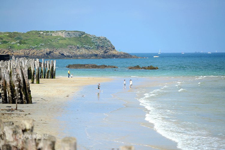 Plage de l'Eventail, Saint Malo. Bretanya