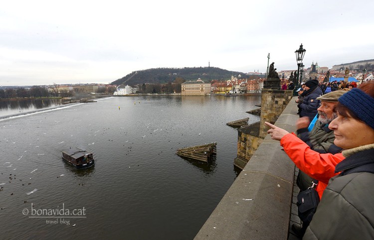 El pont creua el riu Moldava