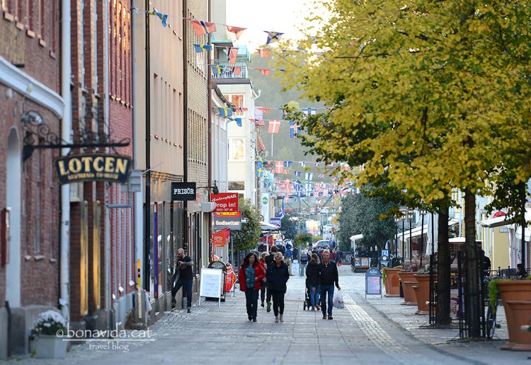 Un dels carrers principals de la ciutat Uddevalla
