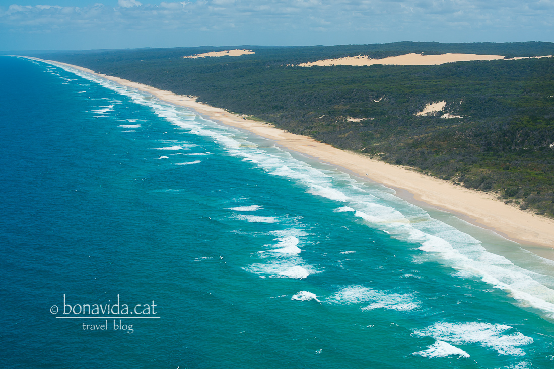 L'enorme 75 Mile Beach a Fraser Island