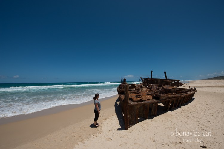El Maheno és un vaixell que va quedar embarrancat fa anys i s'ha convertit en una atracció