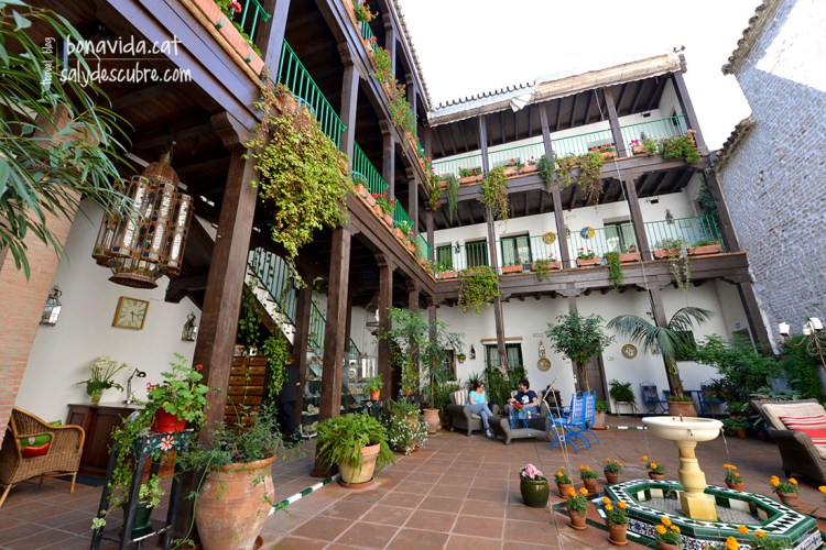 Agafant un petit respir al fantàstic pati de l'hotel