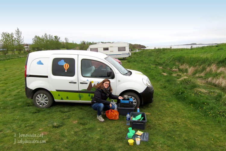 Zona d'acampada a les afores de Borgarnes
