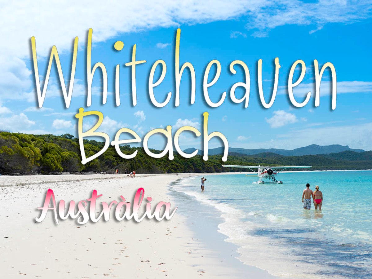 Nedant a Whiteheaven Beach, Austràlia, una de les platges més boniques del&nbsp;món.
