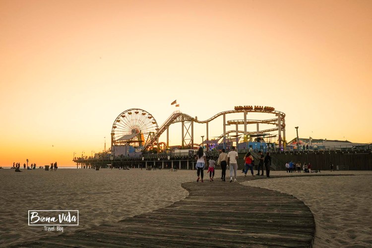 usa west coast los angeles santa monica sunset